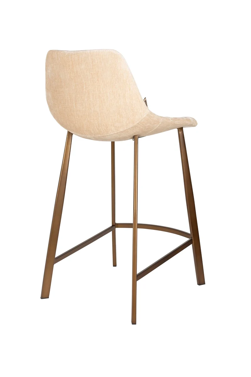 Dutchbone Tresenhocker Franky – Beige, Polyester, 52 × 45 × 91 cm, 2er-Set