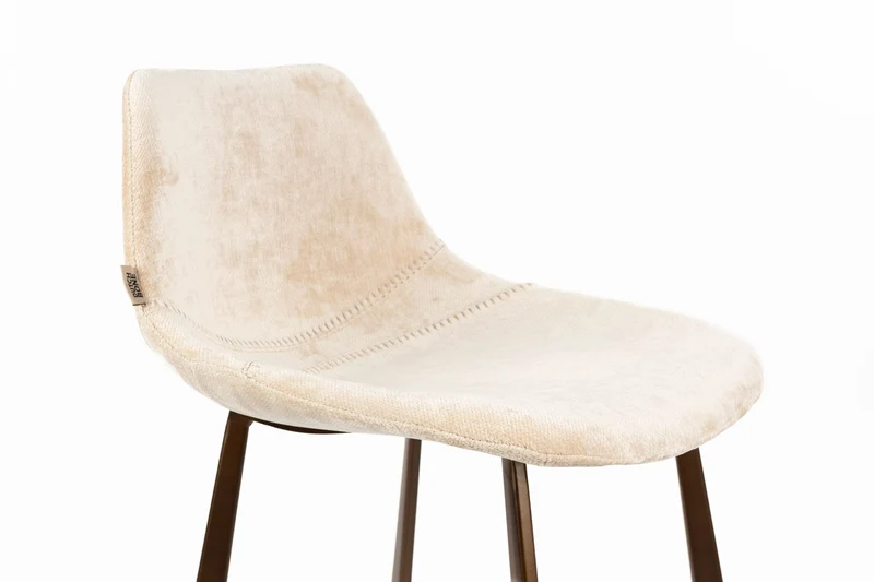 Dutchbone Tresenhocker Franky – Beige, Polyester, 52 × 45 × 91 cm, 2er-Set