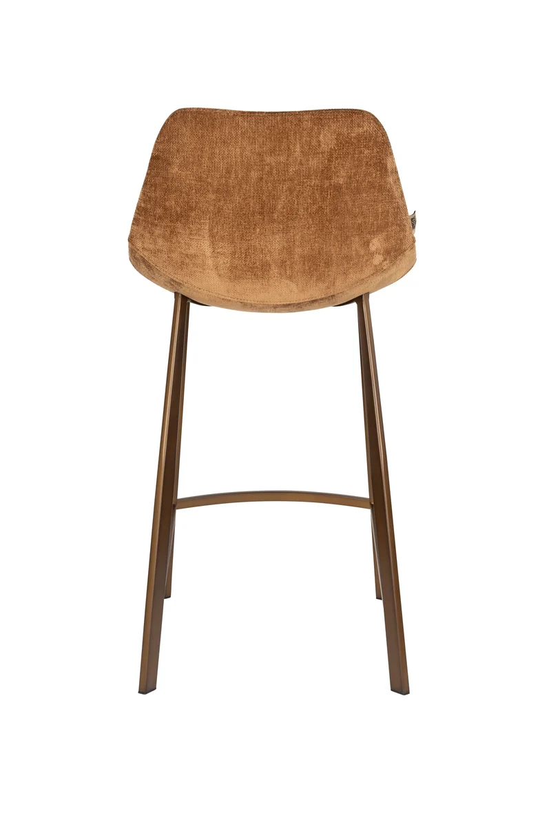 Dutchbone Tresenhocker Franky – Cognac, Polyester, 52 × 45 × 91 cm, 2er-Set