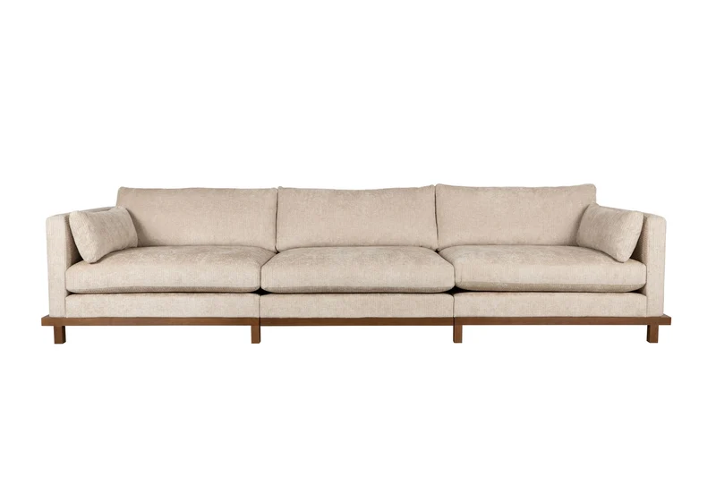 Zuiver Sofa Blossom 4,5-Sitzer – Sand, Stoff, 101 × 335 × 80 cm
