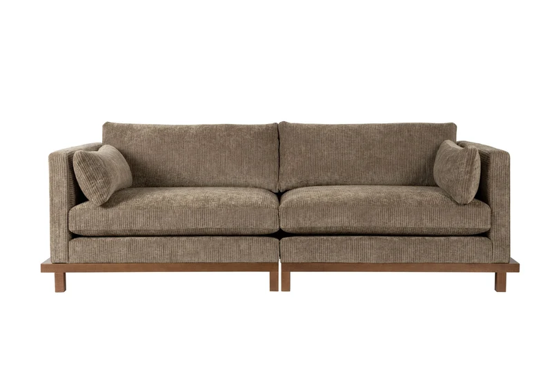 Zuiver Sofa Blossom 3-Sitzer – Moos, Stoff, 101 × 230 × 80 cm