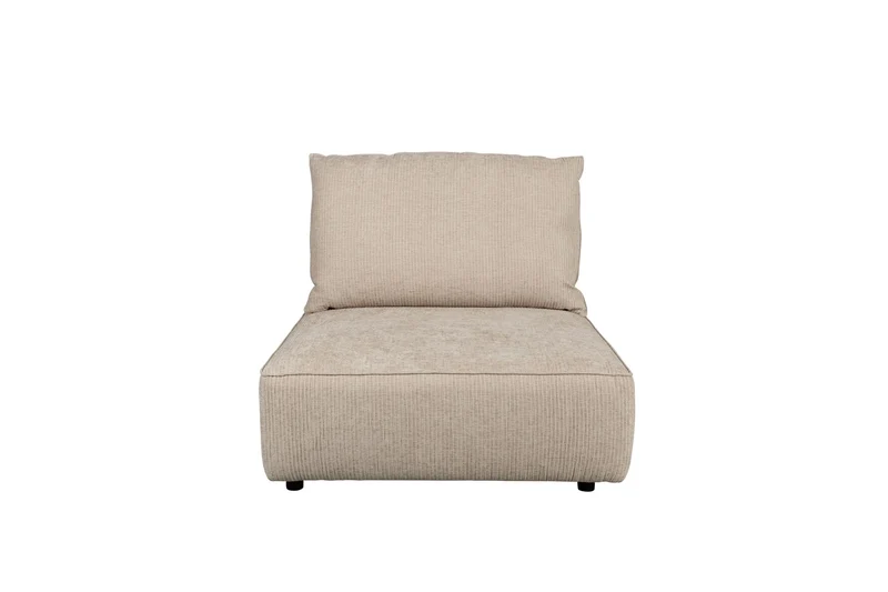 Zuiver Sofa-Element Hunter 1,5-Sitzer With Back – Sand, Stoff, 100 × 99 × 87 cm