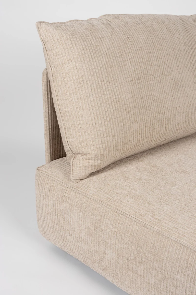 Zuiver Sofa-Element Hunter 1,5-Sitzer With Back – Sand, Stoff, 100 × 99 × 87 cm