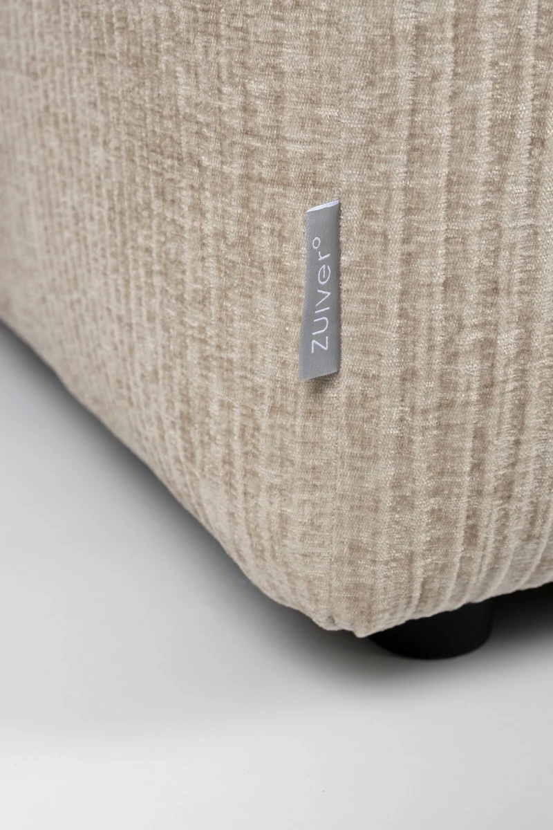 Zuiver Sofa-Element Hunter 1,5-Sitzer No Back – Sand, Stoff, 100 × 99 × 38 cm