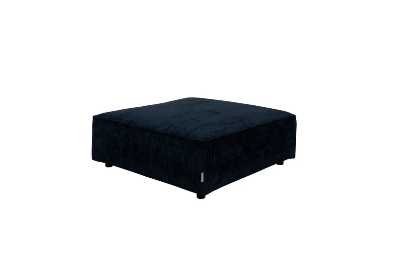 Zuiver Sofa-Element Hunter 1,5-Sitzer No Back Navy – Blau, Stoff, 100 × 99 × 38 cm