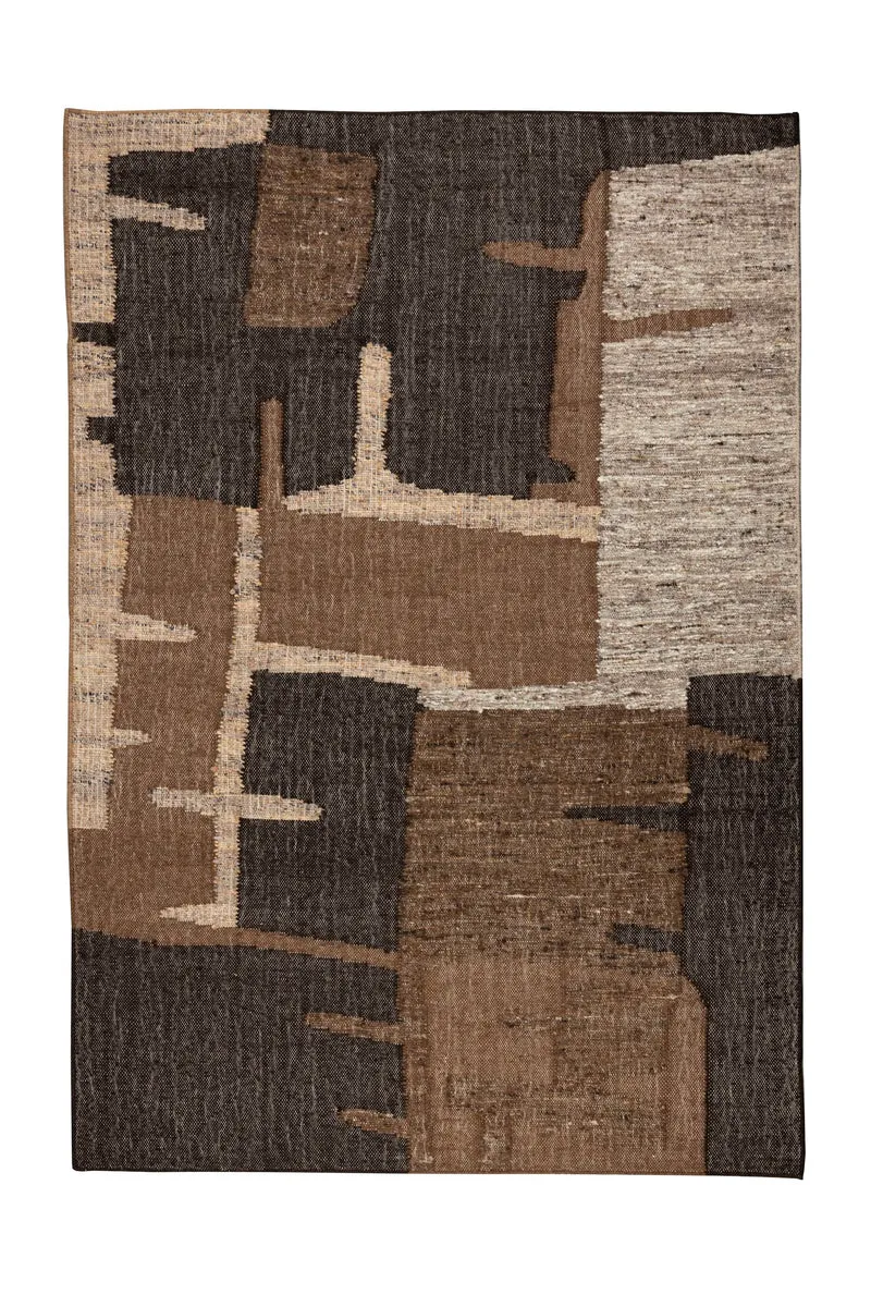 Dutchbone Teppich Briton 200 × 300 cm – Braun, Wolle