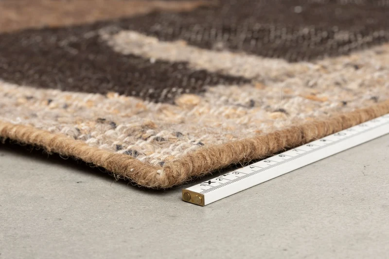 Dutchbone Teppich Briton 160 × 230 cm – Braun, Wolle