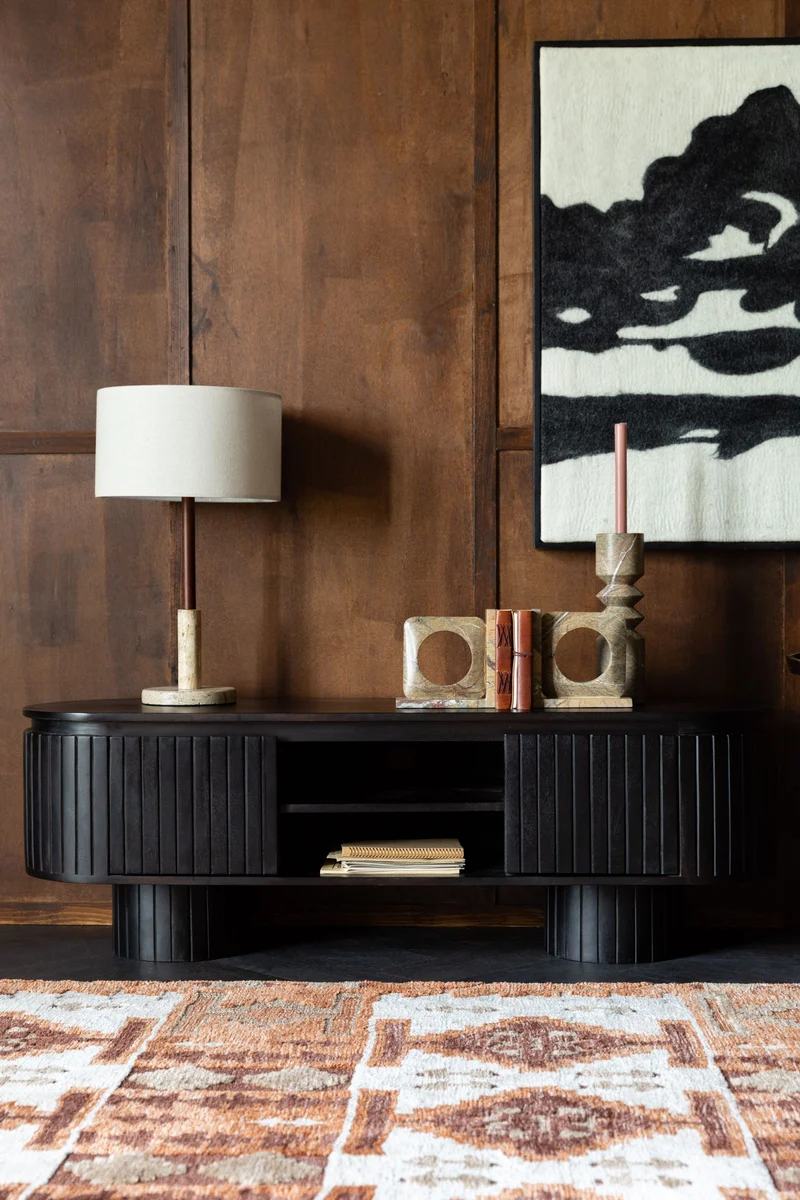 Dutchbone Sideboard Kenji – Braun, Mangoholz, 40 × 140 × 45 cm
