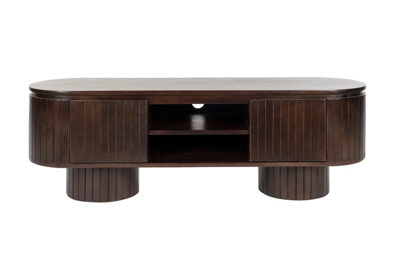 Dutchbone Sideboard Kenji – Braun, Mangoholz, 40 × 140 × 45 cm