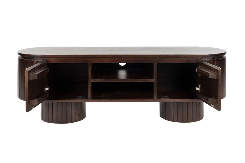 Dutchbone Sideboard Kenji – Braun, Mangoholz, 40 × 140 × 45 cm