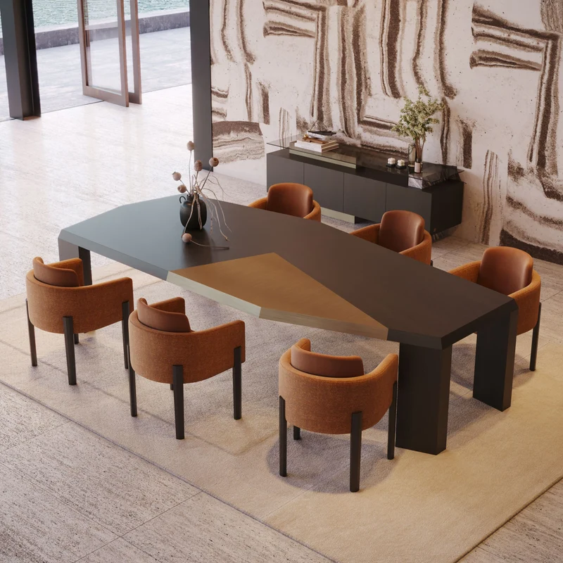 Stylish Club Escarpa (2 Central Feet) Esstisch
