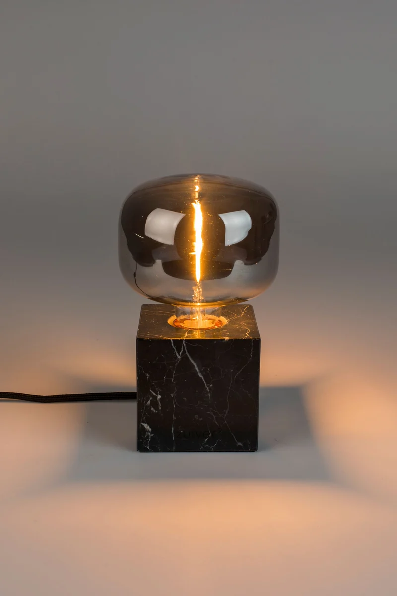 Zuiver Leuchtmittel Bulb Hazy Wide – Rauchgrau, Glas, 12 × 12 × 14 cm
