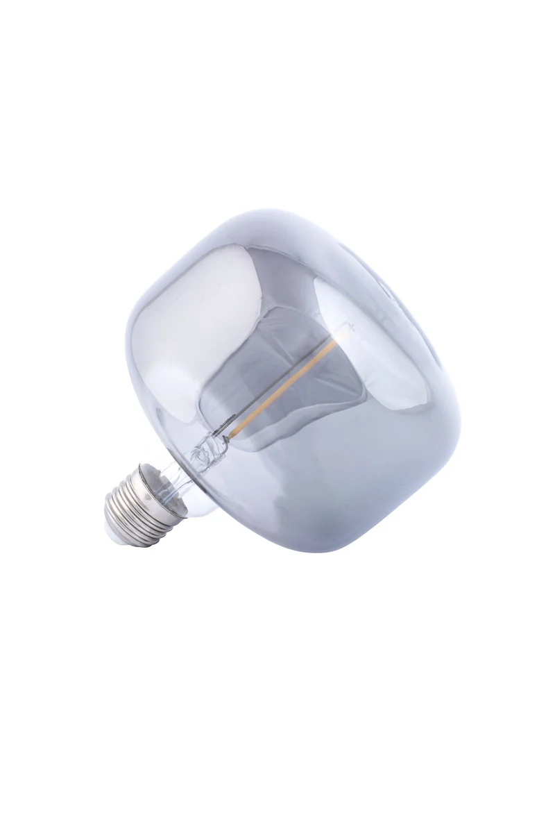 Zuiver Leuchtmittel Bulb Hazy Wide – Rauchgrau, Glas, 12 × 12 × 14 cm