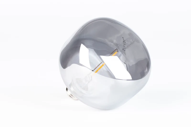 Zuiver Leuchtmittel Bulb Hazy Wide – Rauchgrau, Glas, 12 × 12 × 14 cm