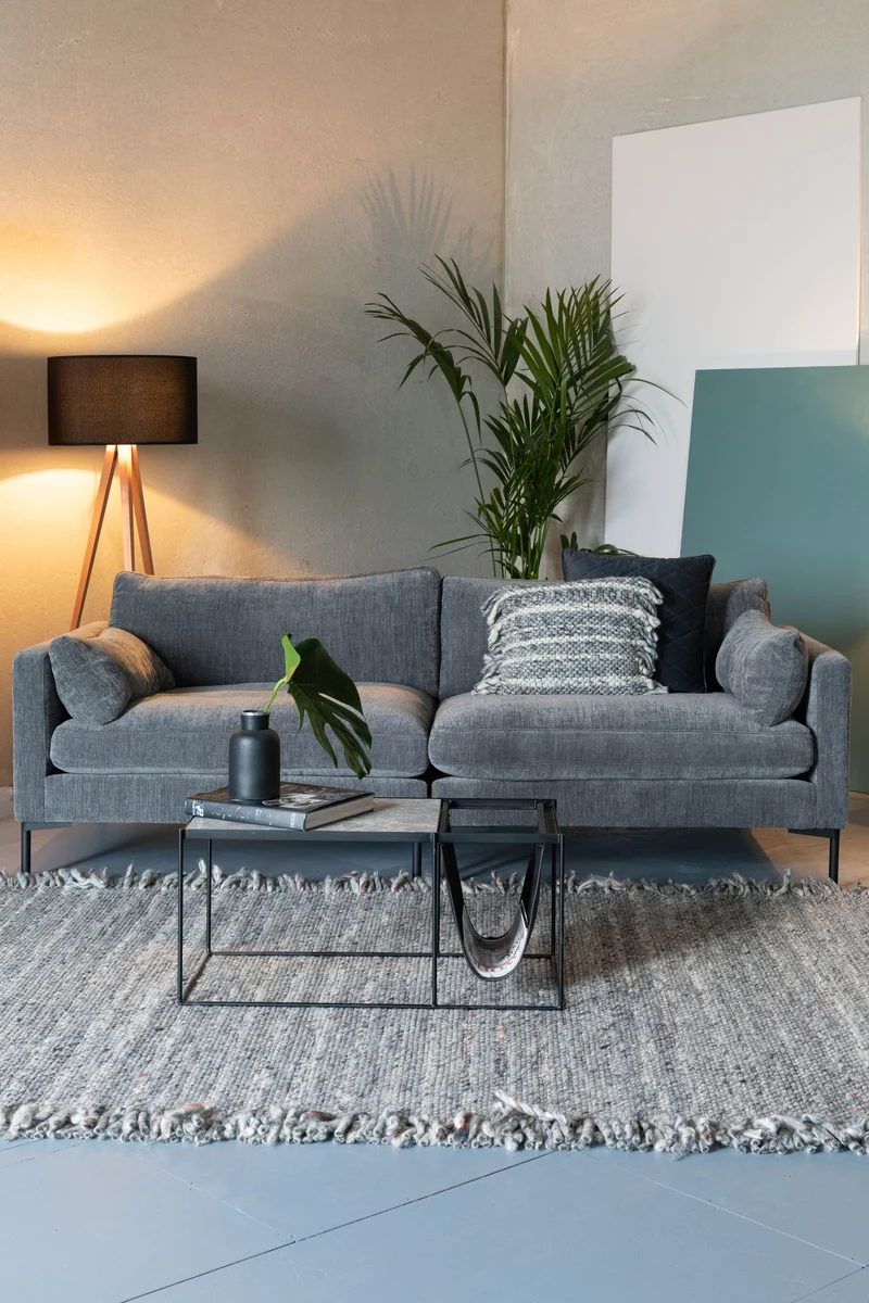 Zuiver Teppich Frills 170 × 240 cm Grey – Blau, Wolle