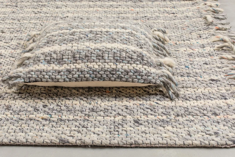 Zuiver Teppich Frills 170 × 240 cm Grey – Blau, Wolle