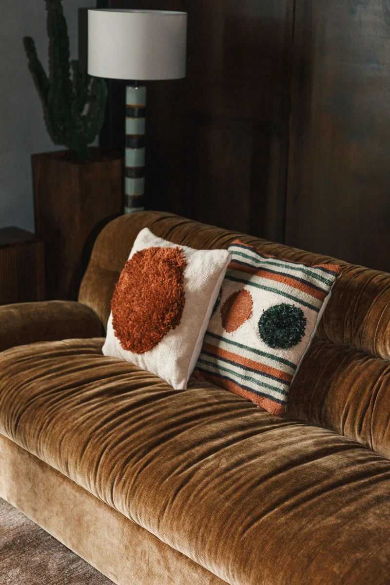 Dutchbone Sofa Douglas – Cognac, 102,5 × 214 × 78 cm
