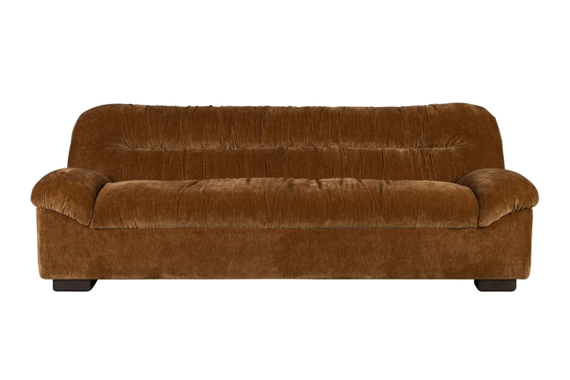 Dutchbone Sofa Douglas – Cognac, 102,5 × 214 × 78 cm