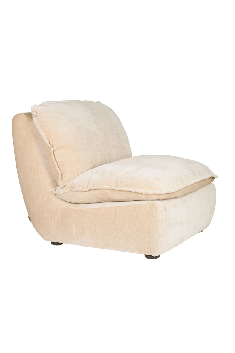 Dutchbone Loungesessel Radley – Beige, Polyester, 100 × 82 × 83 cm