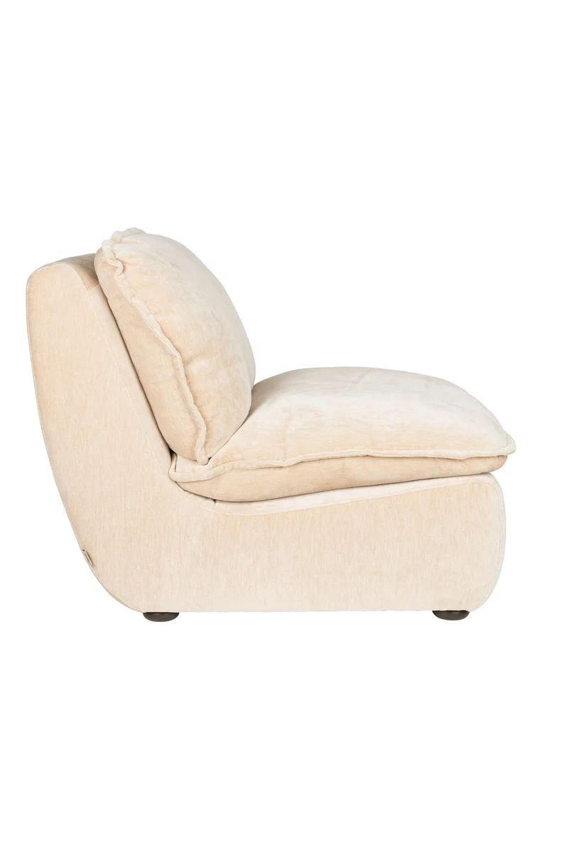 Dutchbone Loungesessel Radley – Beige, Polyester, 100 × 82 × 83 cm