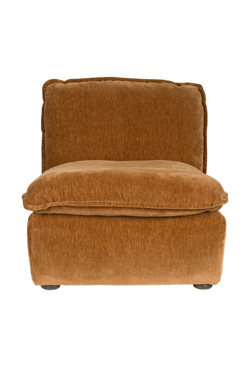 Dutchbone Loungesessel Radley – Cognac, Polyester, 100 × 82 × 83 cm