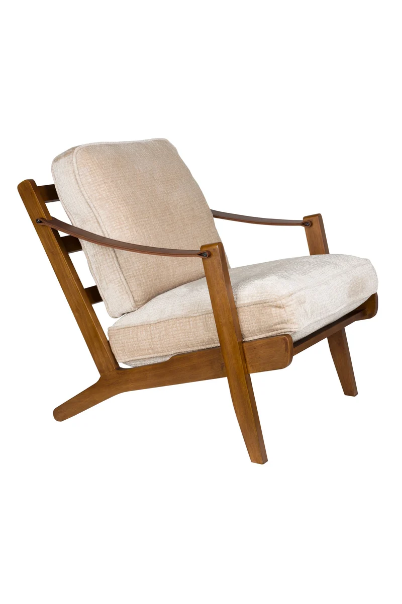 Dutchbone Loungesessel Washington – Beige, Polyester, 90 × 67 × 79 cm