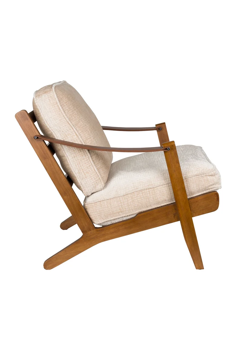 Dutchbone Loungesessel Washington – Beige, Polyester, 90 × 67 × 79 cm