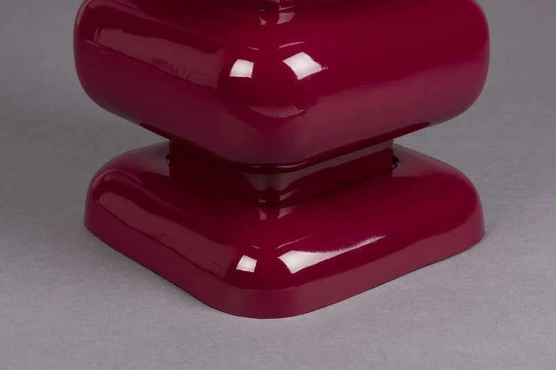 Dutchbone Hocker Stubby Bordeaux – Eisen, 29 × 29 × 49 cm