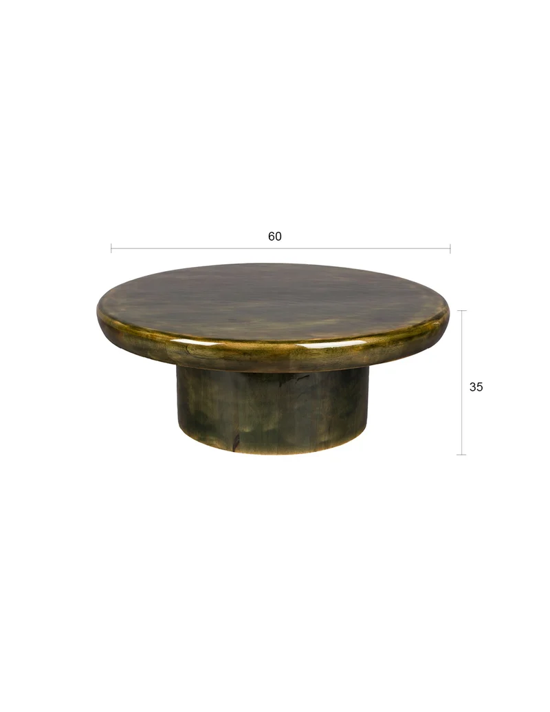 Dutchbone Couchtisch Mush 60 – Braun, Mangoholz, 60 × 60 × 35 cm