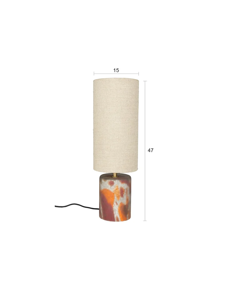 Dutchbone Tischleuchte Earl – Multi-color, 15 × 15 × 47 cm