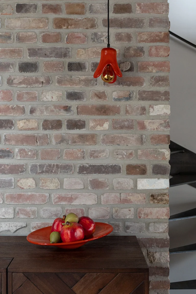 Dutchbone Tablett Gable – Orange, Glas, 37 × 37 × 6 cm