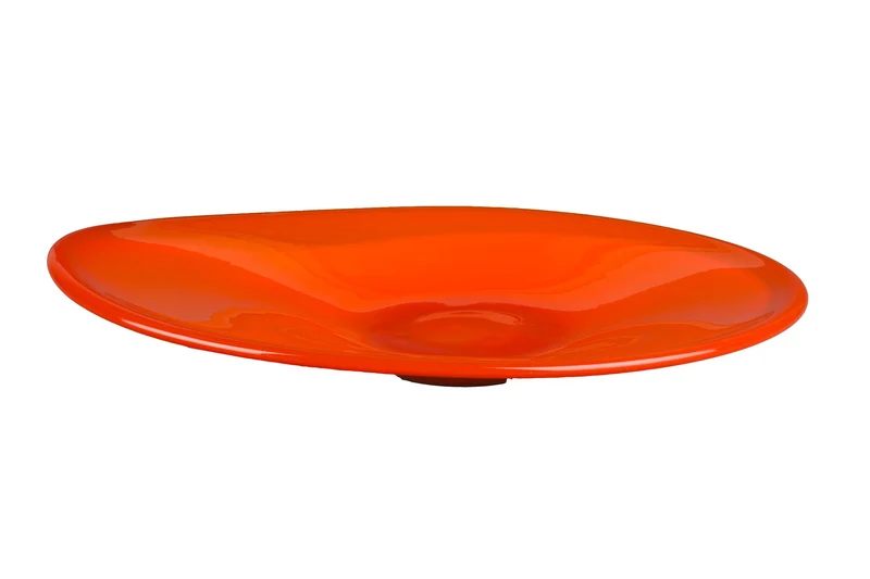 Dutchbone Tablett Gable – Orange, Glas, 37 × 37 × 6 cm