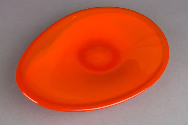 Dutchbone Tablett Gable – Orange, Glas, 37 × 37 × 6 cm