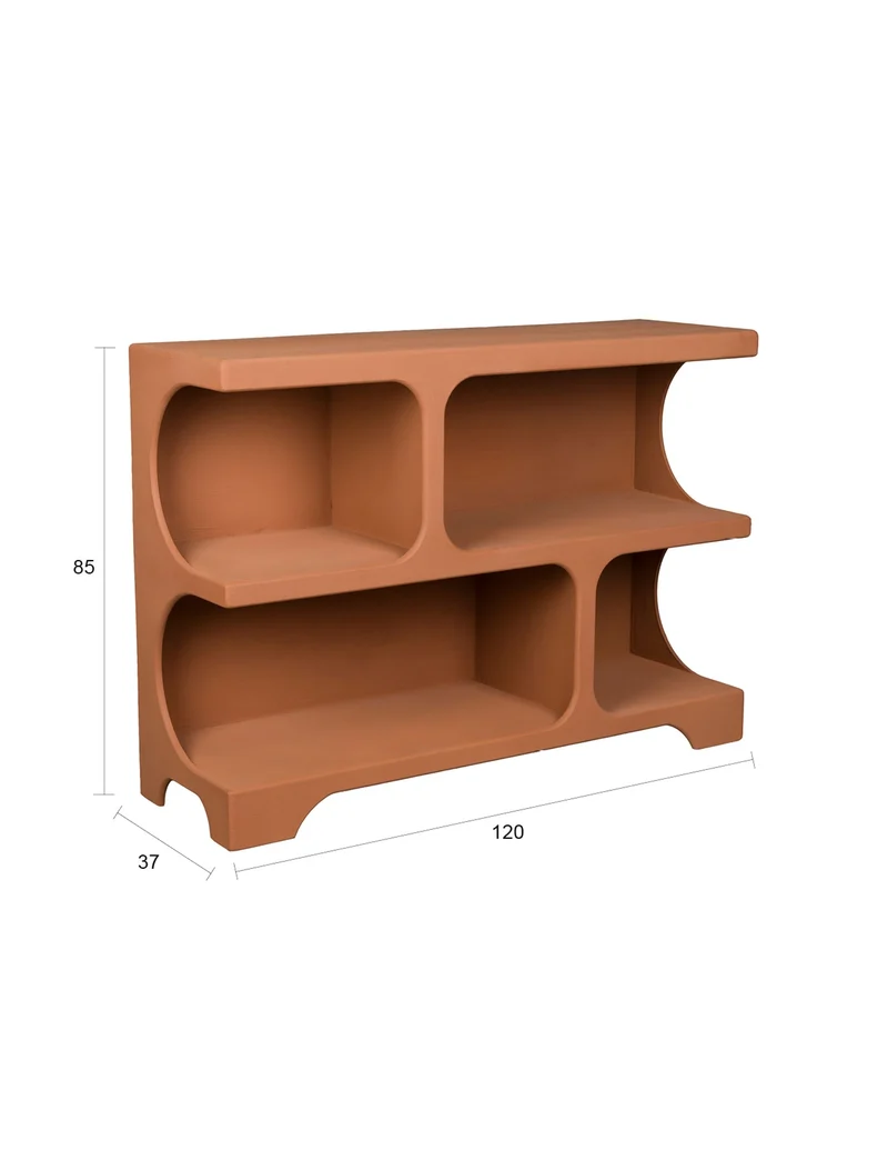 Dutchbone Regal Dundee M – Terracotta, MDF, 37 × 120 × 85 cm