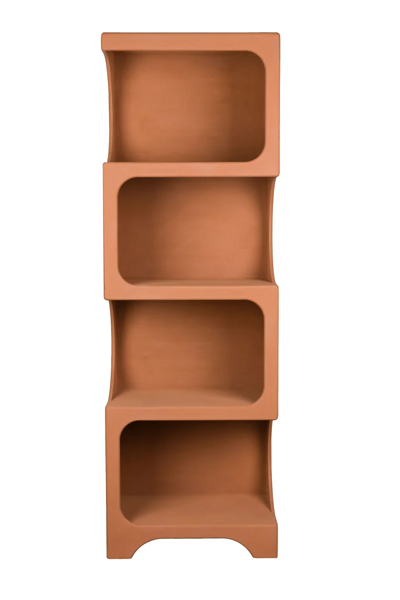 Dutchbone Regal Dundee L – Terracotta, MDF, 37 × 60 × 181 cm