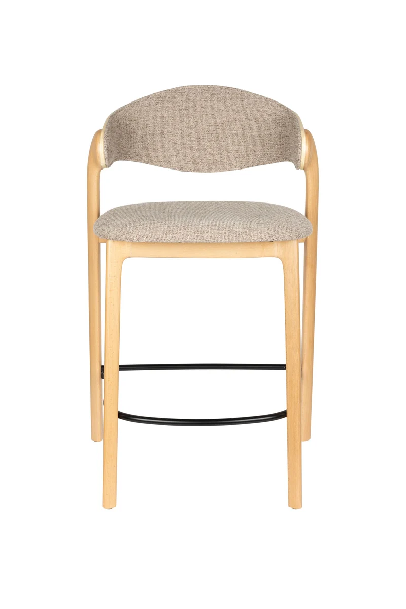 Dutchbone Tresenhocker Babington – Natur, Massives Buchenholz, 51,4 × 57,7 × 91,5 cm, 2er-Set