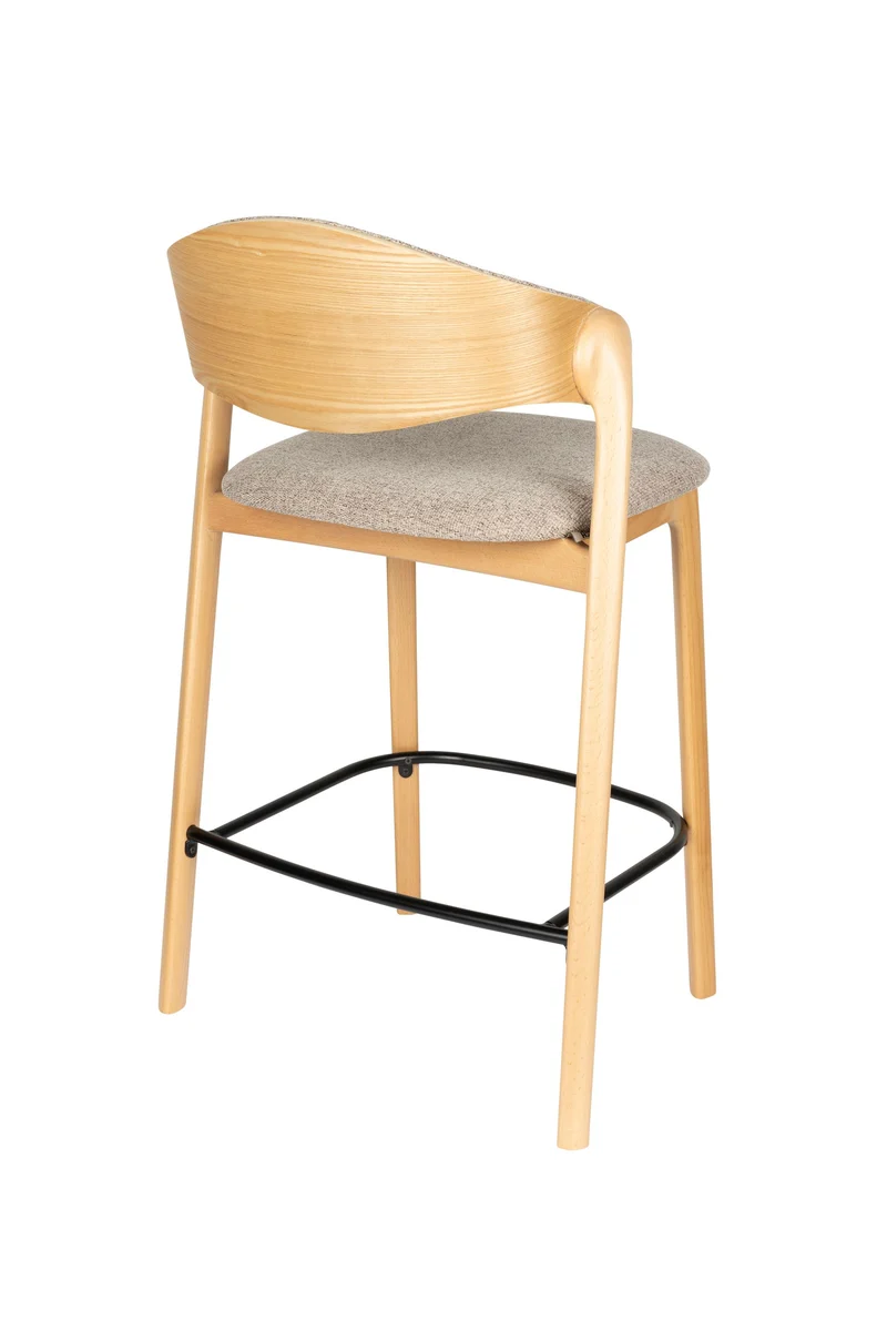 Dutchbone Tresenhocker Babington – Natur, Massives Buchenholz, 51,4 × 57,7 × 91,5 cm, 2er-Set