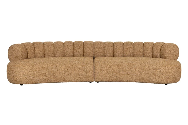 Dutchbone Sofa Duvane 4,5-Sitzer – Braun, Polyester, 114 × 310 × 68 cm