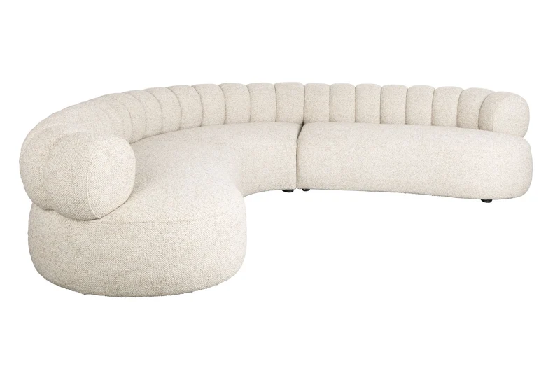 Dutchbone Sofa Duvane 7-Sitzer – Beige, Polyester, 286 × 286 × 68 cm