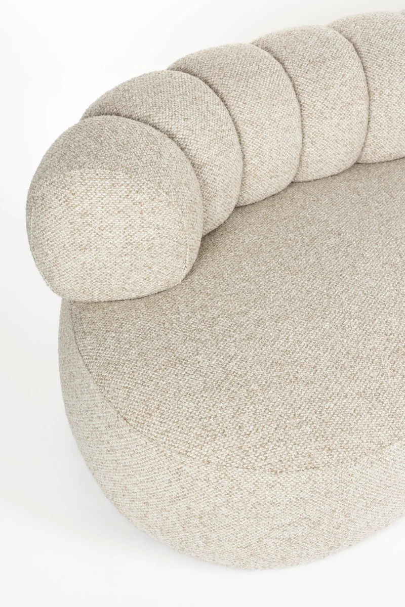 Dutchbone Sofa Duvane 7-Sitzer – Beige, Polyester, 286 × 286 × 68 cm