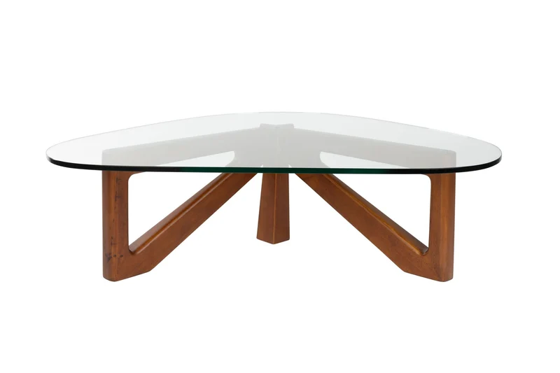 Dutchbone Couchtisch Norwin – Braun, Gummibaumholz, 126 × 90 × 37,7 cm