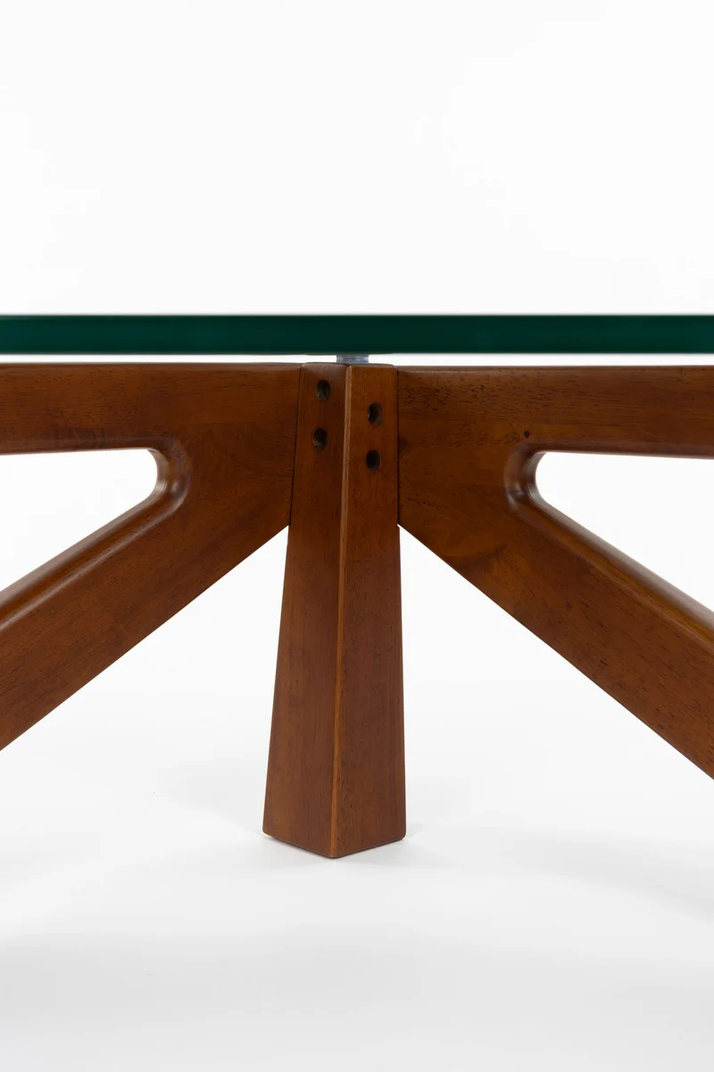 Dutchbone Couchtisch Norwin – Braun, Gummibaumholz, 126 × 90 × 37,7 cm