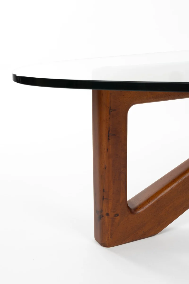 Dutchbone Couchtisch Norwin – Braun, Gummibaumholz, 126 × 90 × 37,7 cm
