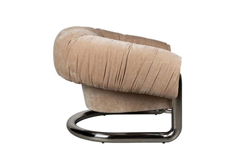 Dutchbone Loungesessel Marly – Silber, Polyester, 96 × 98 × 79 cm