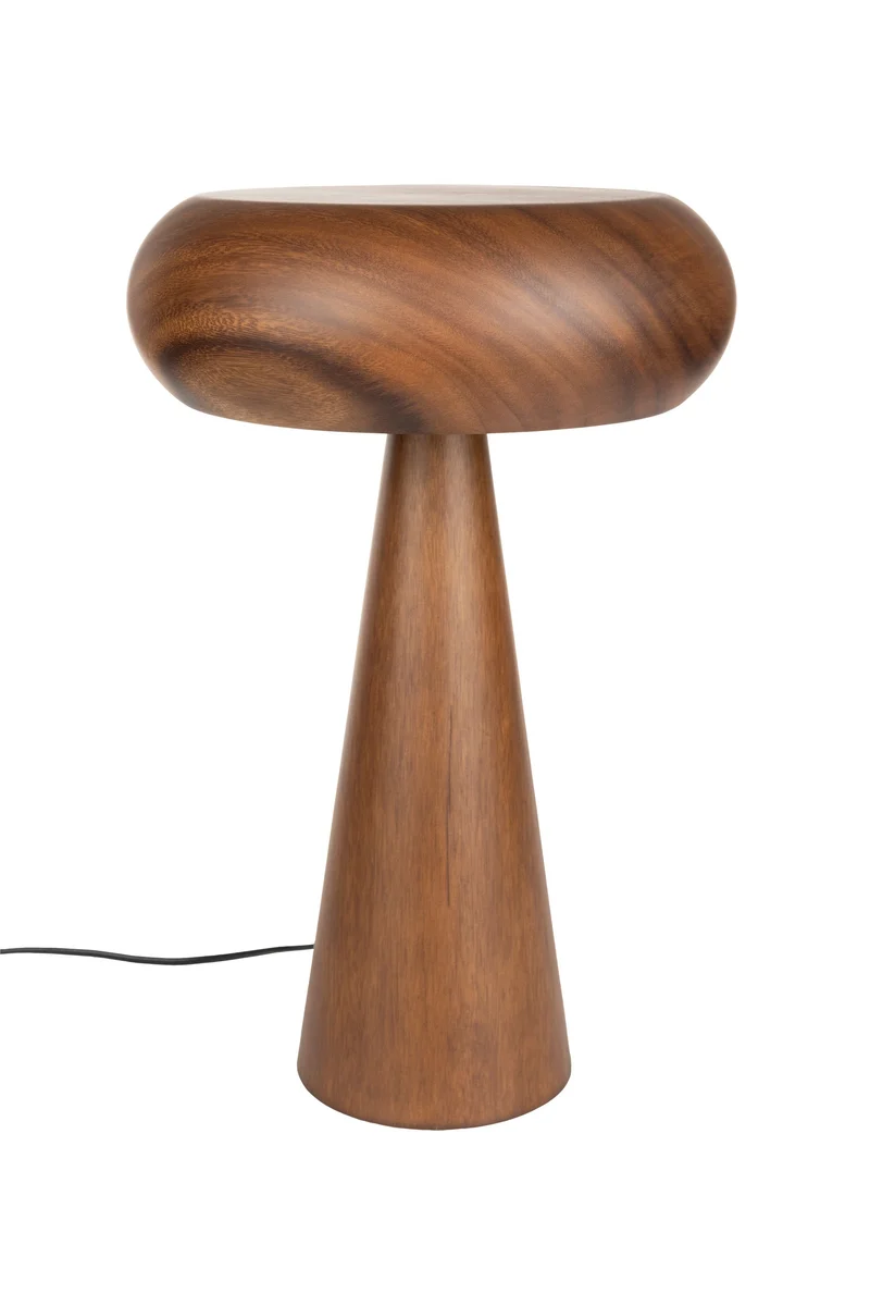Dutchbone Tischleuchte Morel M – Braun, Akazienfurnier, 46,5 × 30 × 46,5 cm