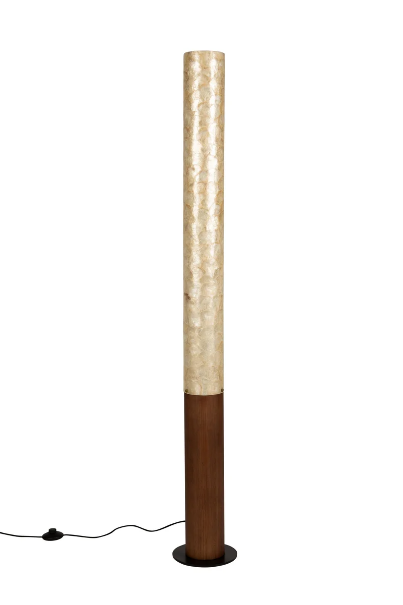 Dutchbone Stehleuchte Beam – Beige, Massives Eichenholz, 18 × 18 × 150 cm