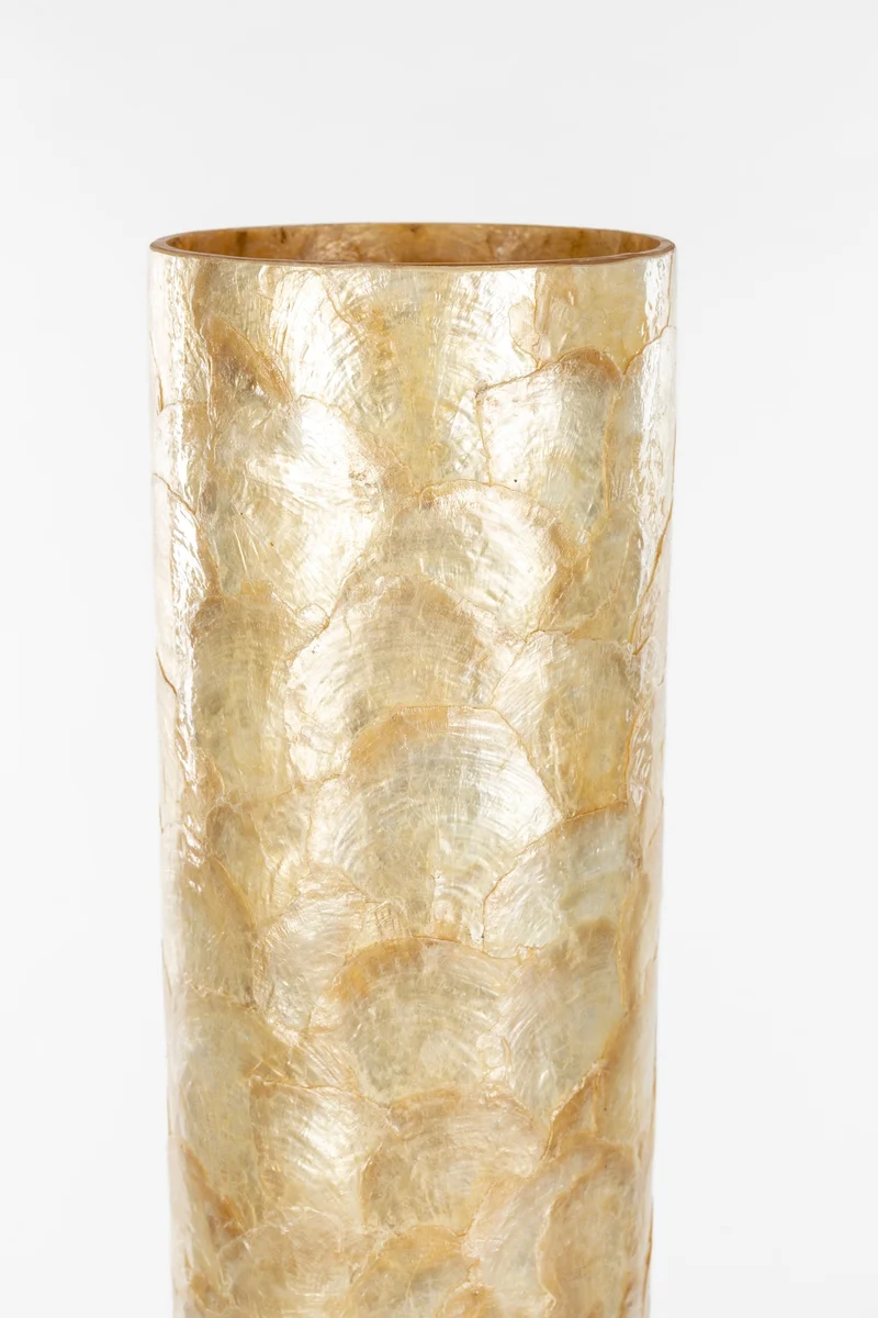 Dutchbone Stehleuchte Beam – Beige, Massives Eichenholz, 18 × 18 × 150 cm