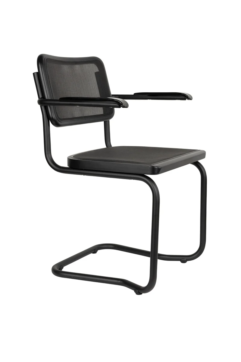 Dutchbone Sessel Carree – Schwarz, Massives Buchenholz, 53 × 60 × 83 cm, 2er-Set