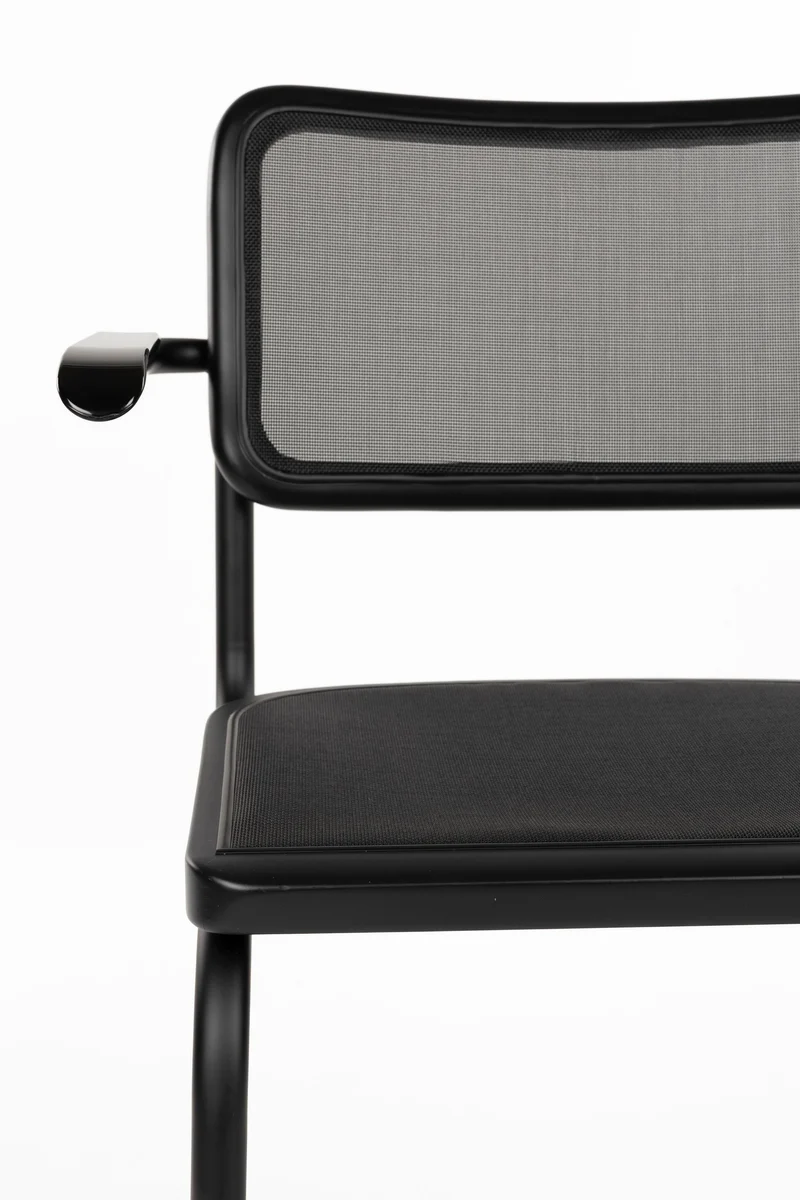 Dutchbone Sessel Carree – Schwarz, Massives Buchenholz, 53 × 60 × 83 cm, 2er-Set