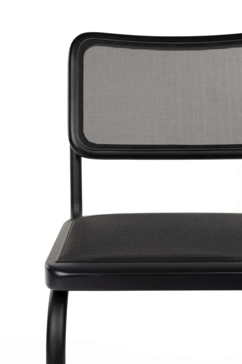 Dutchbone Stuhl Carree – Schwarz, Massives Buchenholz, 53 × 49 × 83 cm, 2er-Set